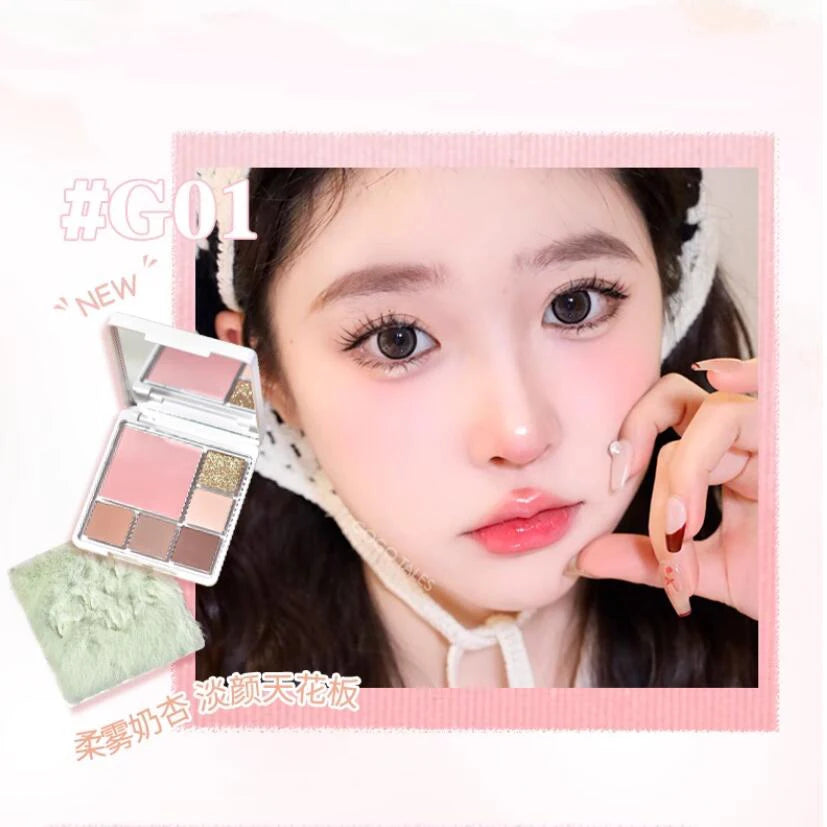 Gogotales Velvet Matte Blush & Eyeshadow Palette 14g