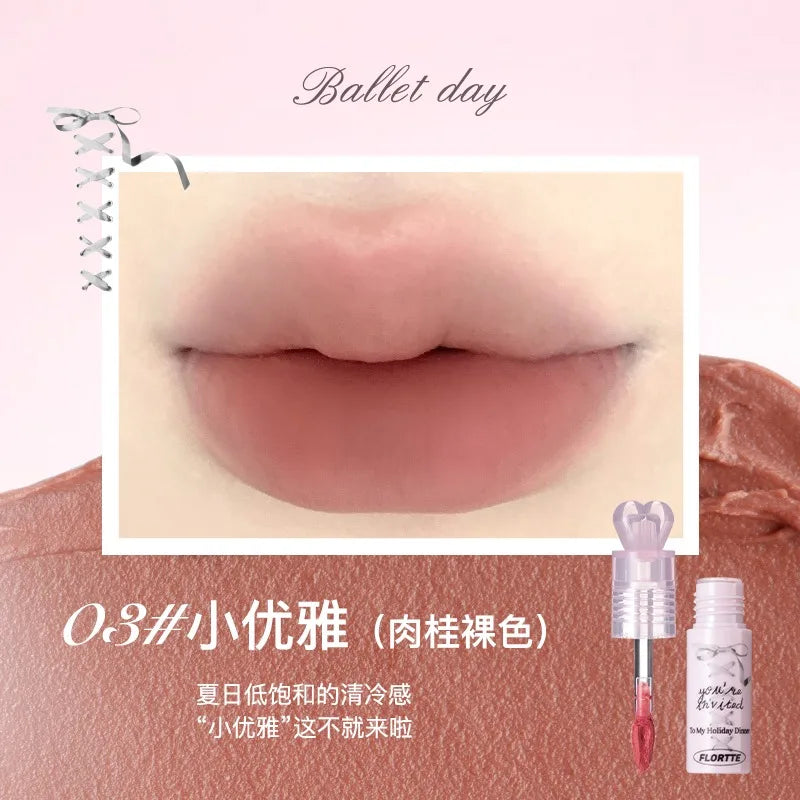 FLORTTE Little Bow Collection – Lipstick & Lip Cream Gift Set