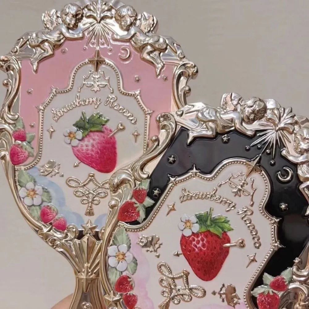 Flower Knows Strawberry Rococo Hand Mirror