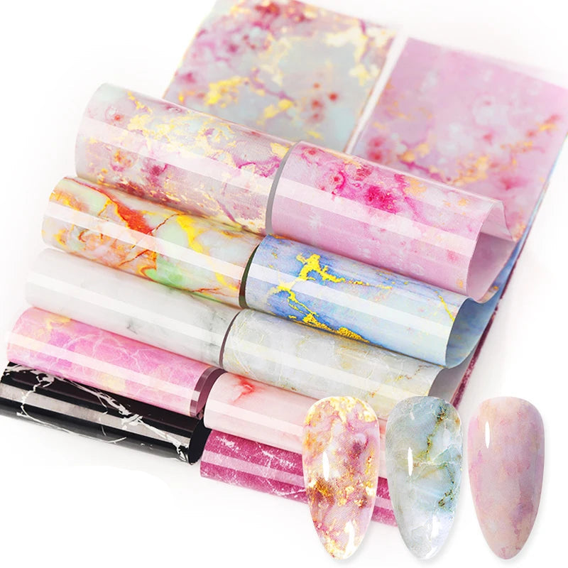 Born Pretty Foil Unghie Effetto Marmo – 10pz