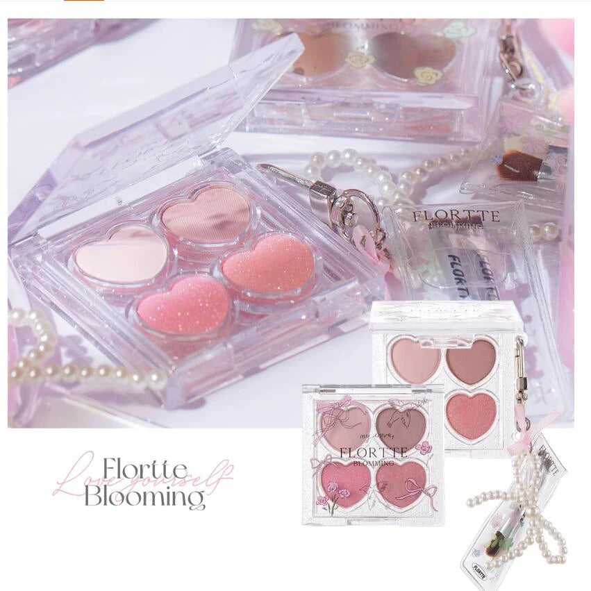 FLORTTE Love Yourself Palette Ombretti 4 Colori + Pennellini 50g