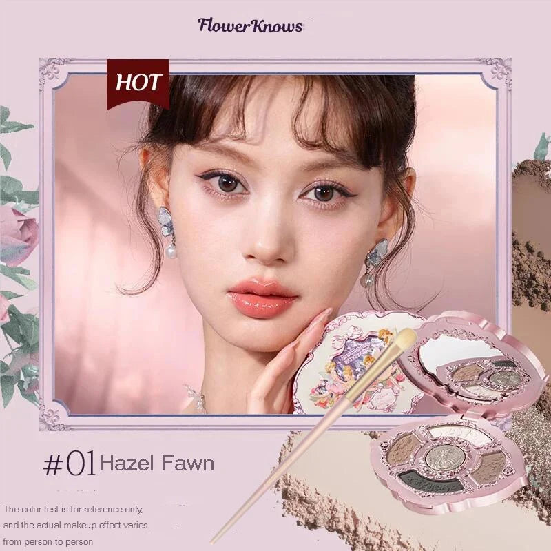 Flower Knows Midsummer Fairytales Embossed Five-Color Makeup Palette 5g
