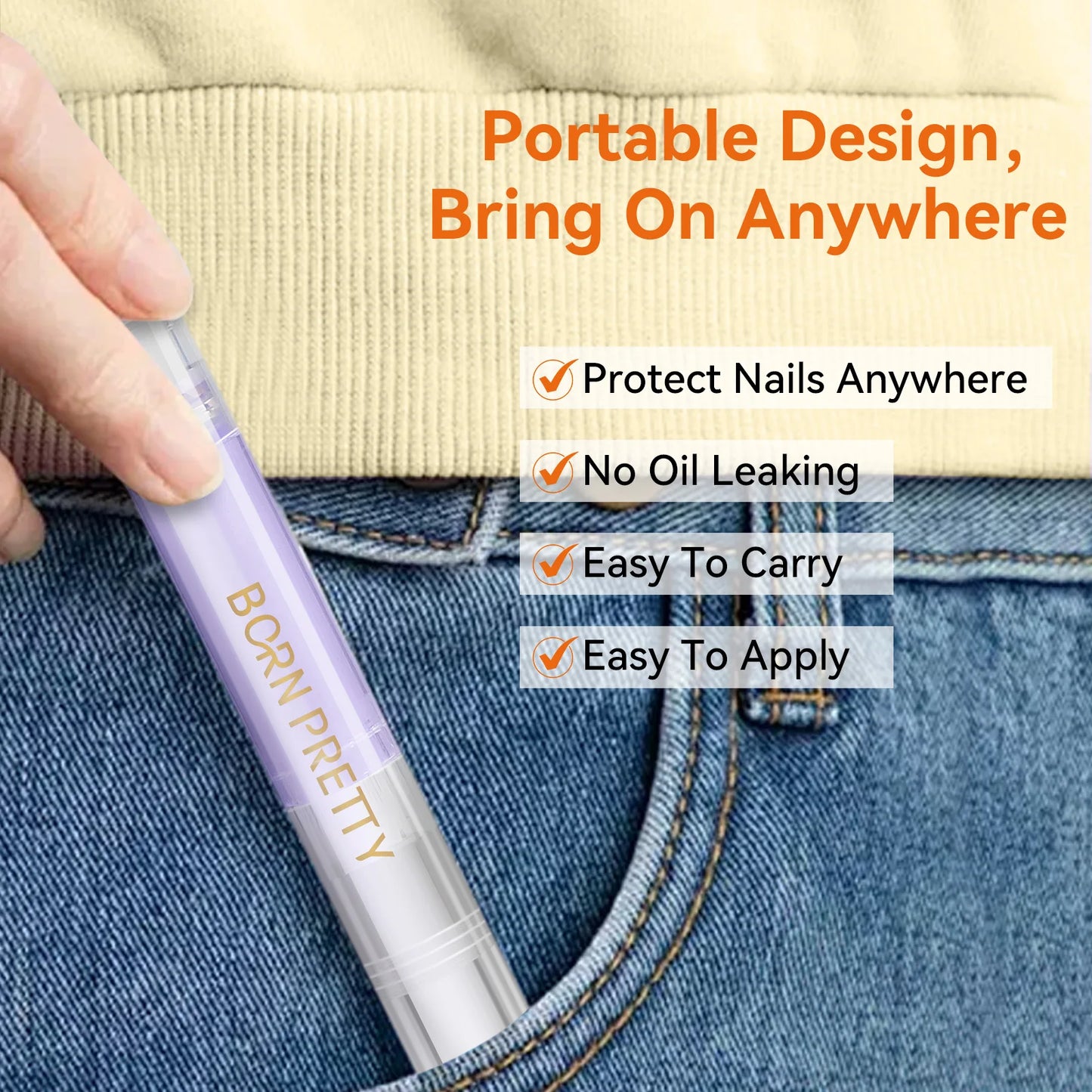 Born Pretty Set 6 Penne Olio Nutriente per Cuticole