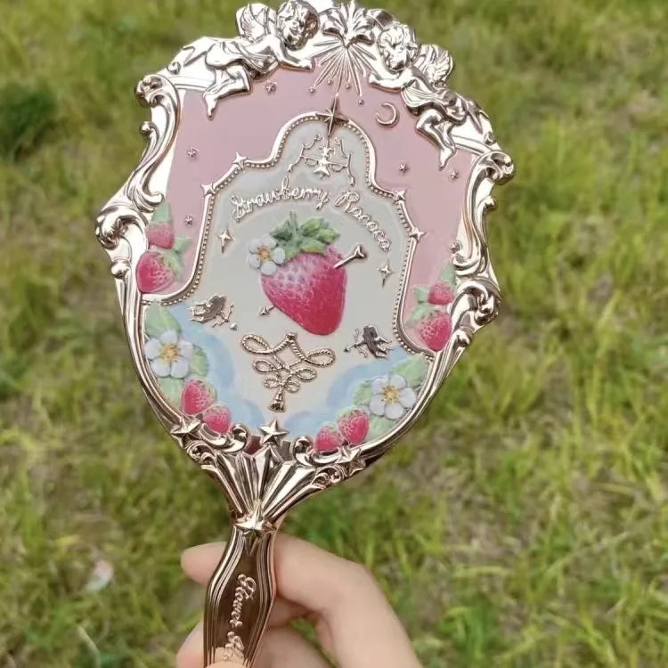 Flower Knows Strawberry Rococo Hand Mirror