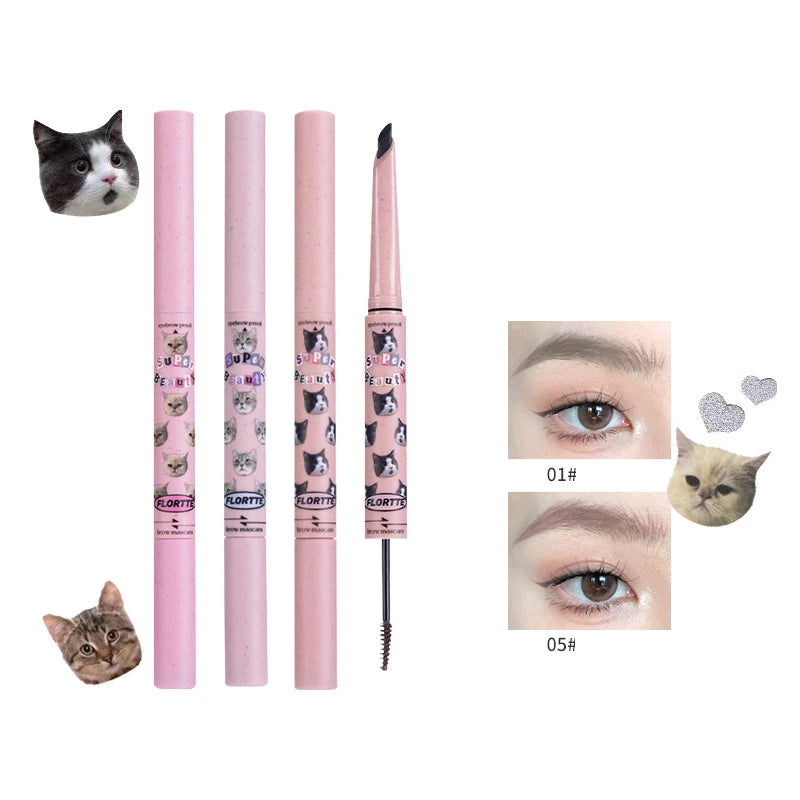 FLORTTE Eyebrow Pencil Brow Mascara 2.8g