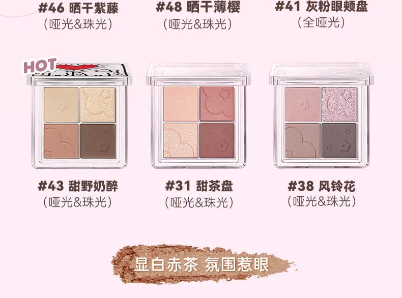 Judydoll Four Colour Eyeshadow – Palette Occhi 4 Toni 5.3g
