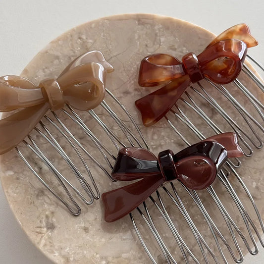 Pettinini Fermacapelli a Fiocco in Acetato