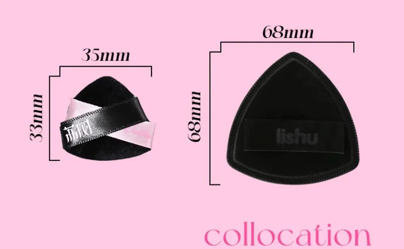 Lishu Set 3 Puff Make-up Neri