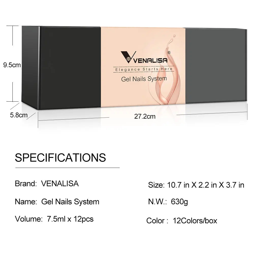 Venalisa Color Gel Semipermanente Kit – 6/12 Colori
