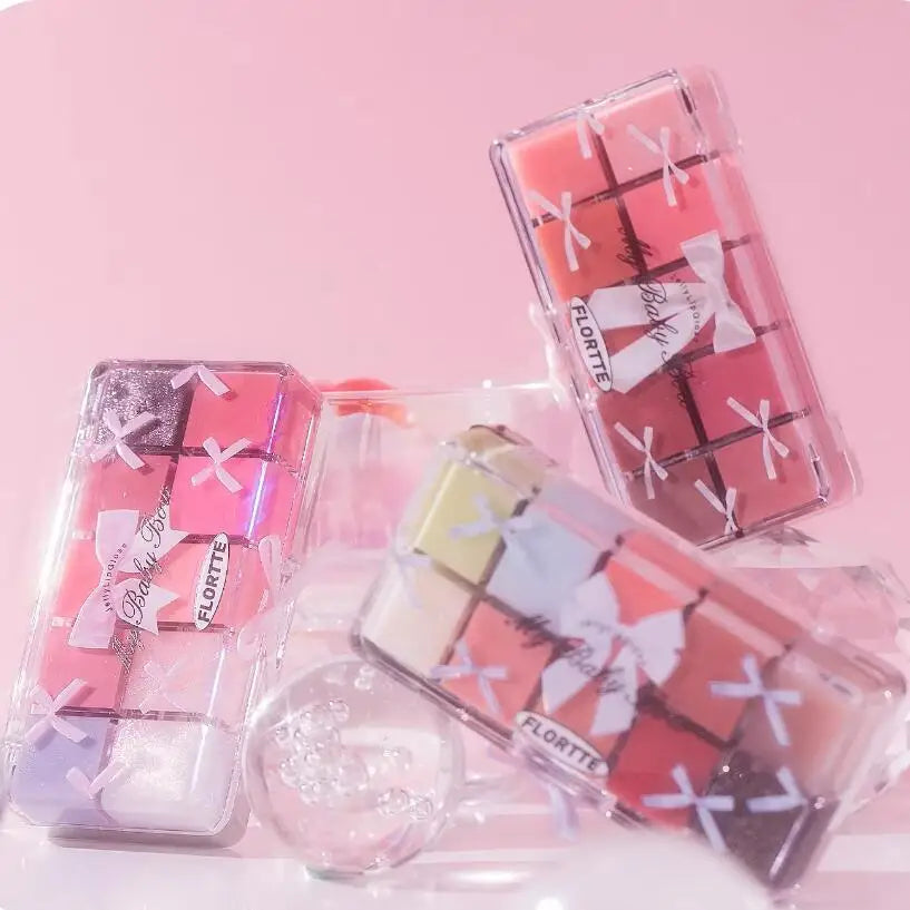 FLORTTE Peng Peng Princess Set Lip Cream & Lip Gloss 3 Palette