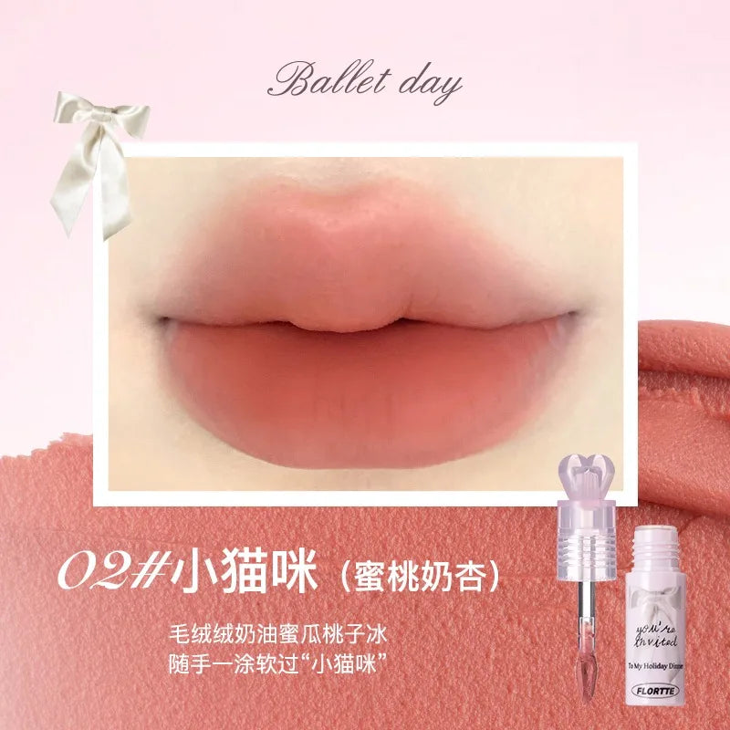 FLORTTE Little Bow Collection – Lipstick & Lip Cream Gift Set