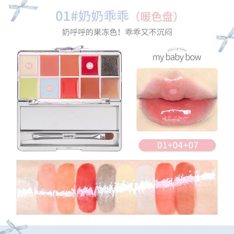 FLORTTE Peng Peng Princess Jelly Lip Gloss Palette 17g