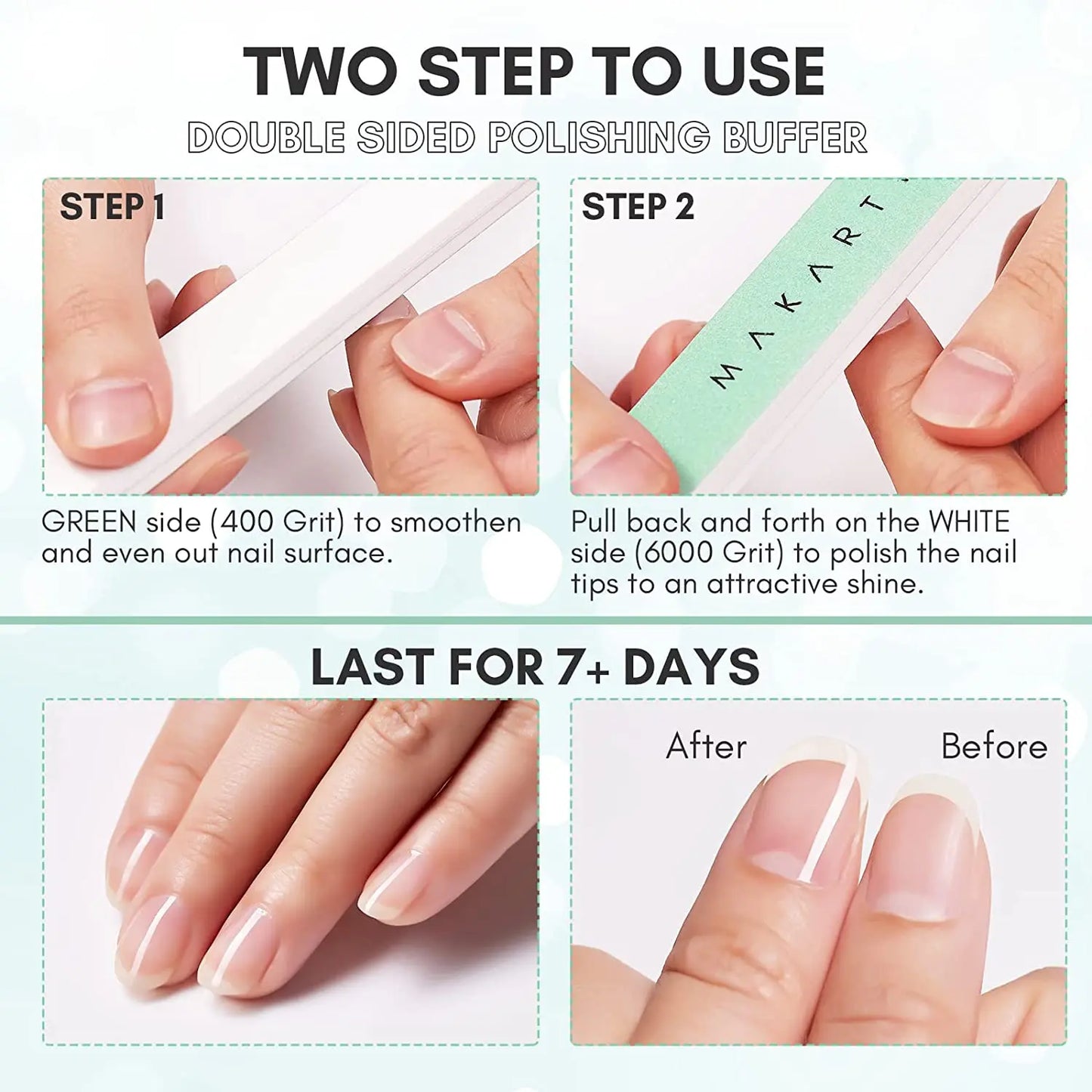 Makartt Fine Nail Buffer Block 10Pz