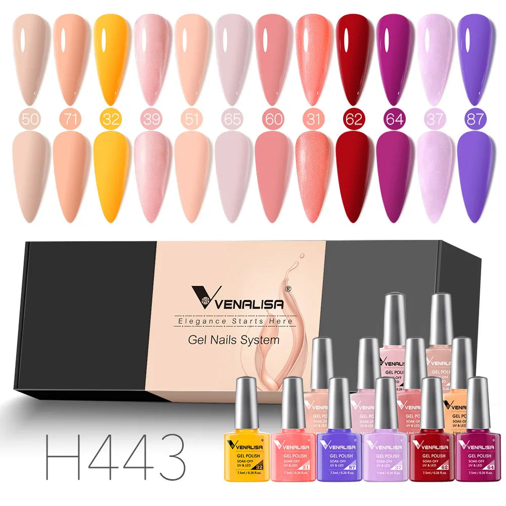 Venalisa Color Gel Semipermanente Kit – 6/12 Colori