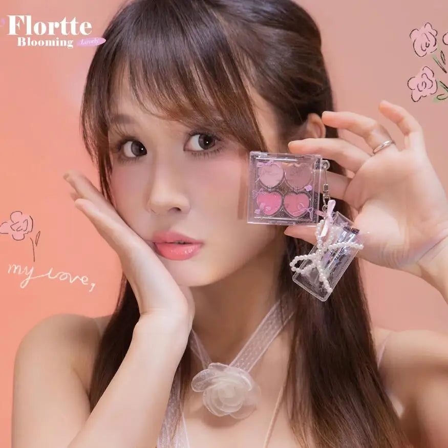 FLORTTE Love Yourself Palette Ombretti 4 Colori + Pennellini 50g