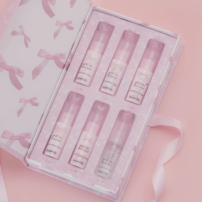 FLORTTE Little Bow Collection – Lipstick & Lip Cream Gift Set