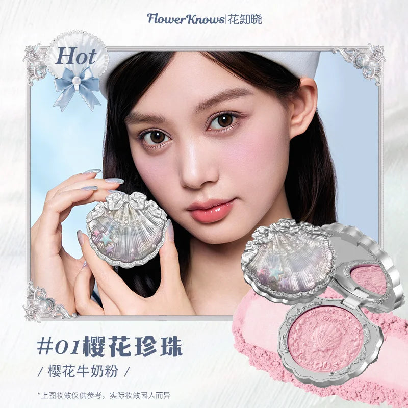 Flower Knows Shell's Jewel Silk Satin Blush 5g