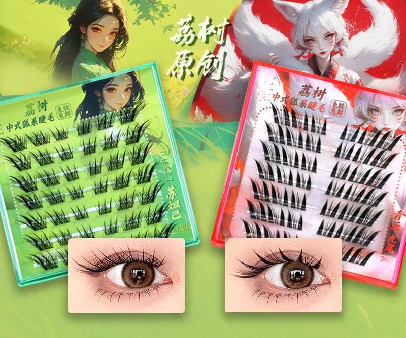 Lishu Ciglia Finte Fox Eye Senza Colla