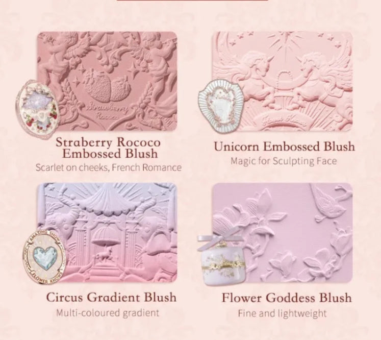 Flower Knows Strawberry Rococo Embossed Blush 5g