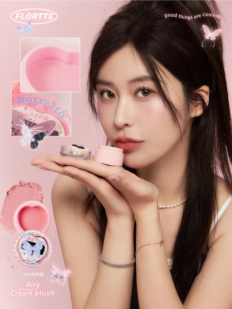 FLORTTE Butterfly Airy Cream Blush 6g