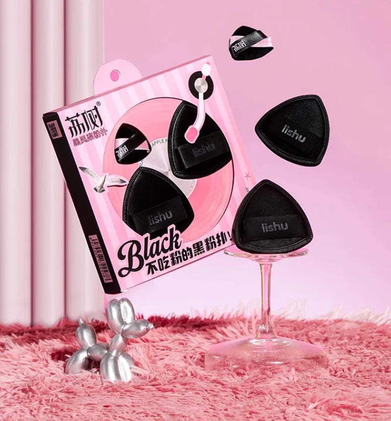 Lishu Set 3 Puff Make-up Neri