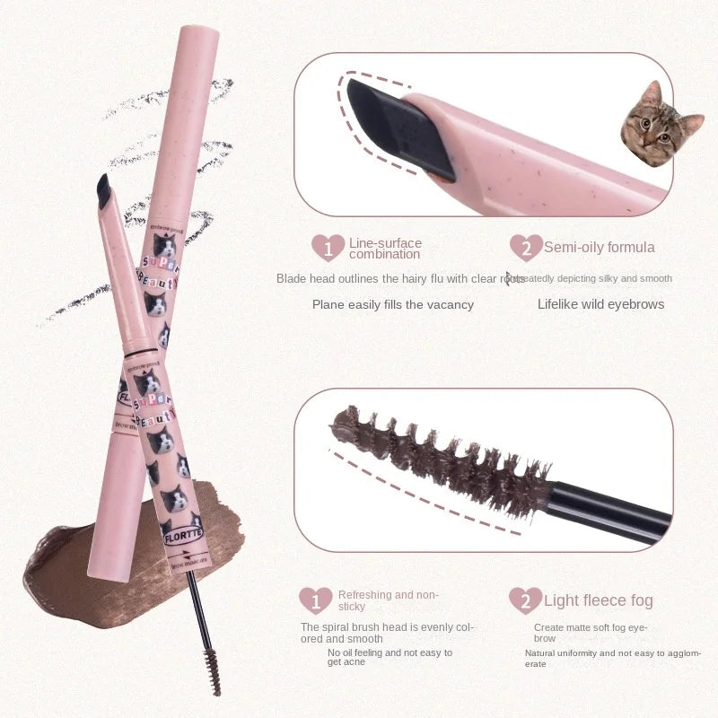 FLORTTE Eyebrow Pencil Brow Mascara 2.8g