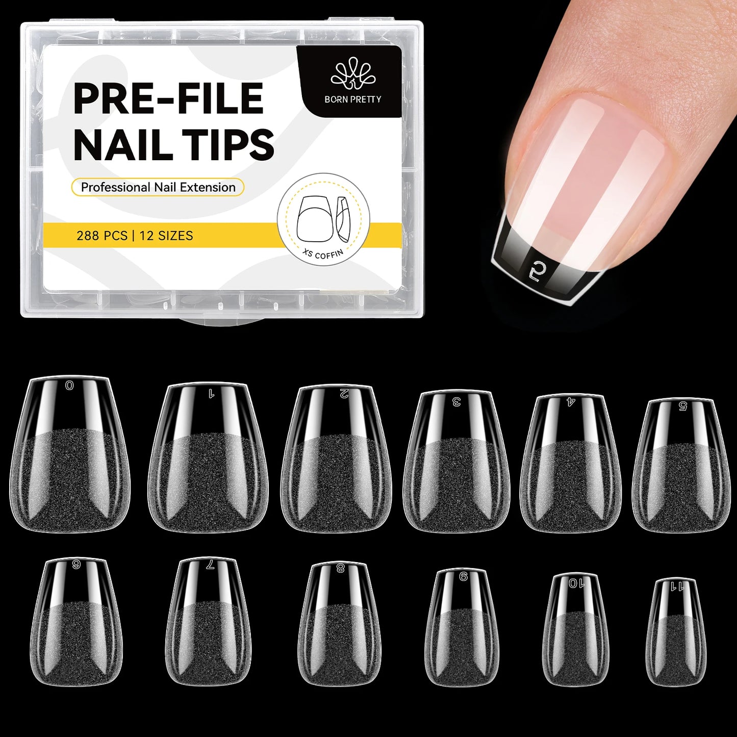 Born Pretty Soft Gel Nail Tips 288pz