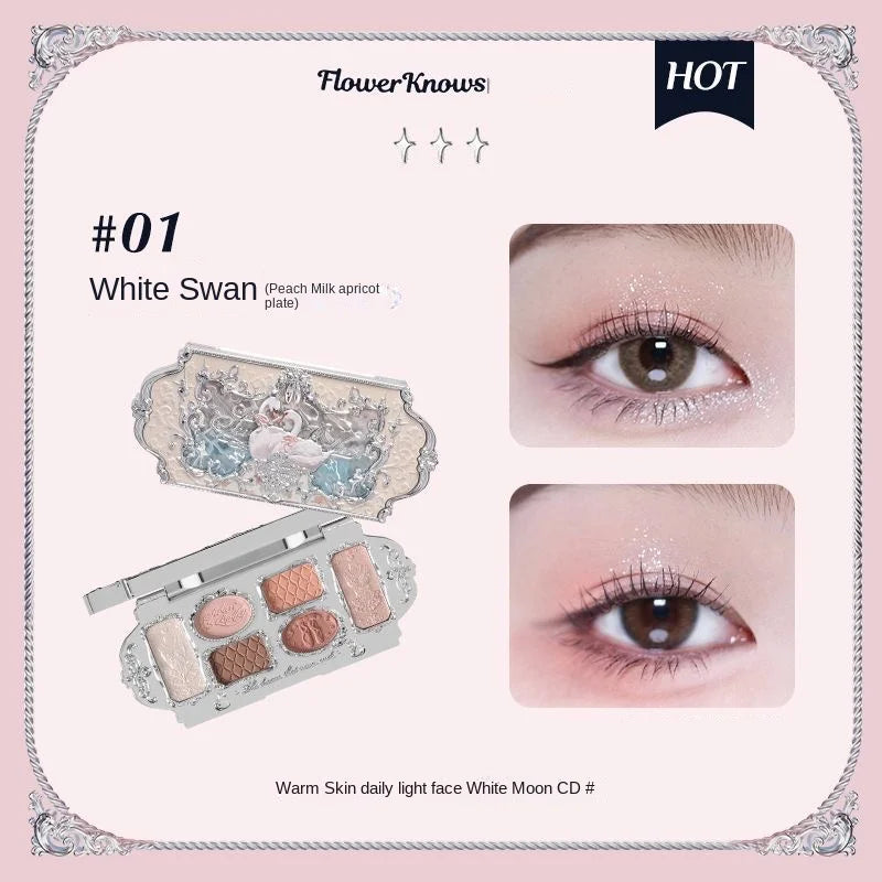Flower Knows Swan Ballet Eyeshadow Palette 6.5g