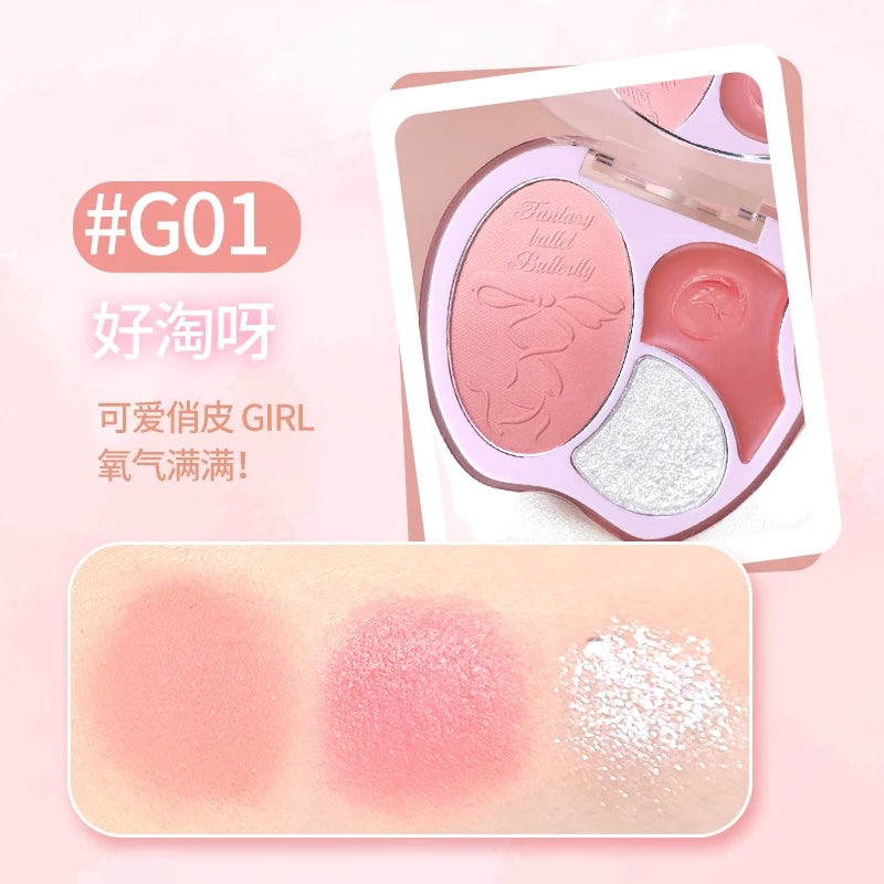 Gogotales Blush Highlight & Eyeshadow 3-in-1 Palette 9g