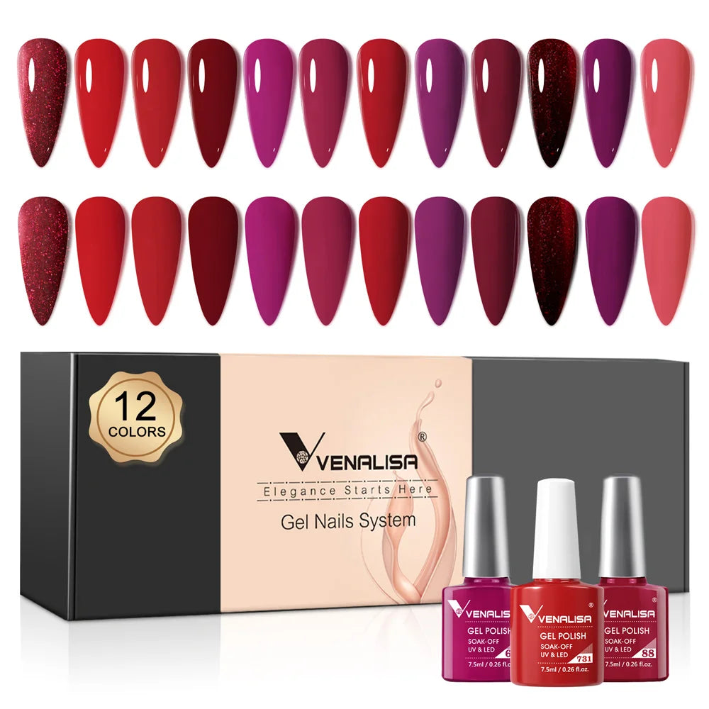 Venalisa Color Gel Semipermanente Kit – 6/12 Colori