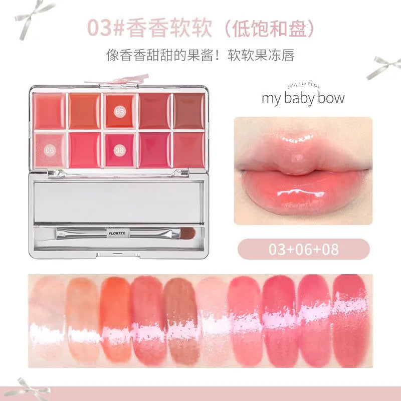 FLORTTE Peng Peng Princess Jelly Lip Gloss Palette 17g