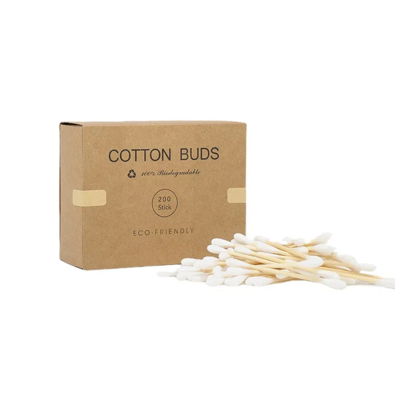 Cotton Fioc in Bambù Doppia Punta – 200 Pezzi