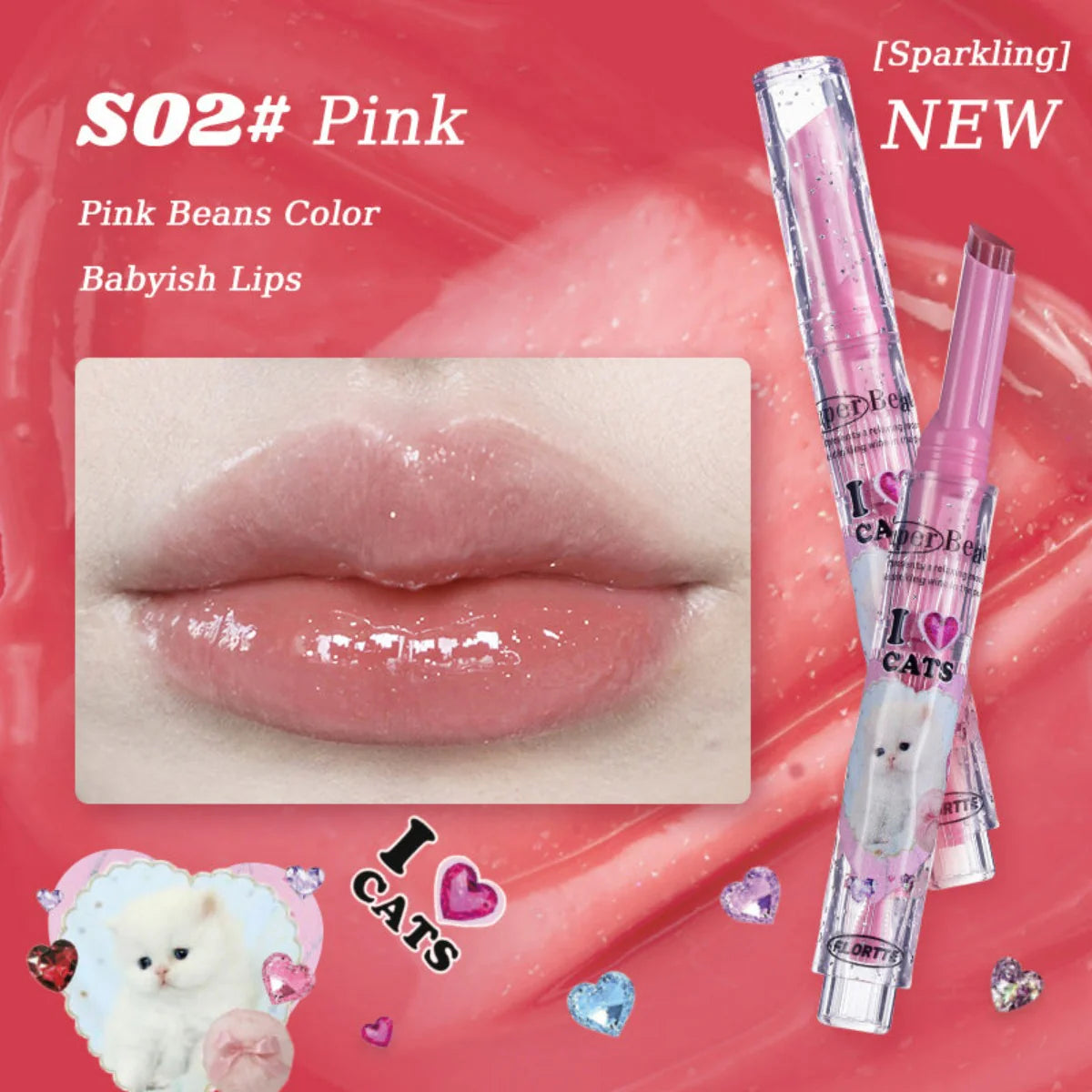 FLORTTE I Am Super Beauty Jelly Heart Lipstick 3.5g