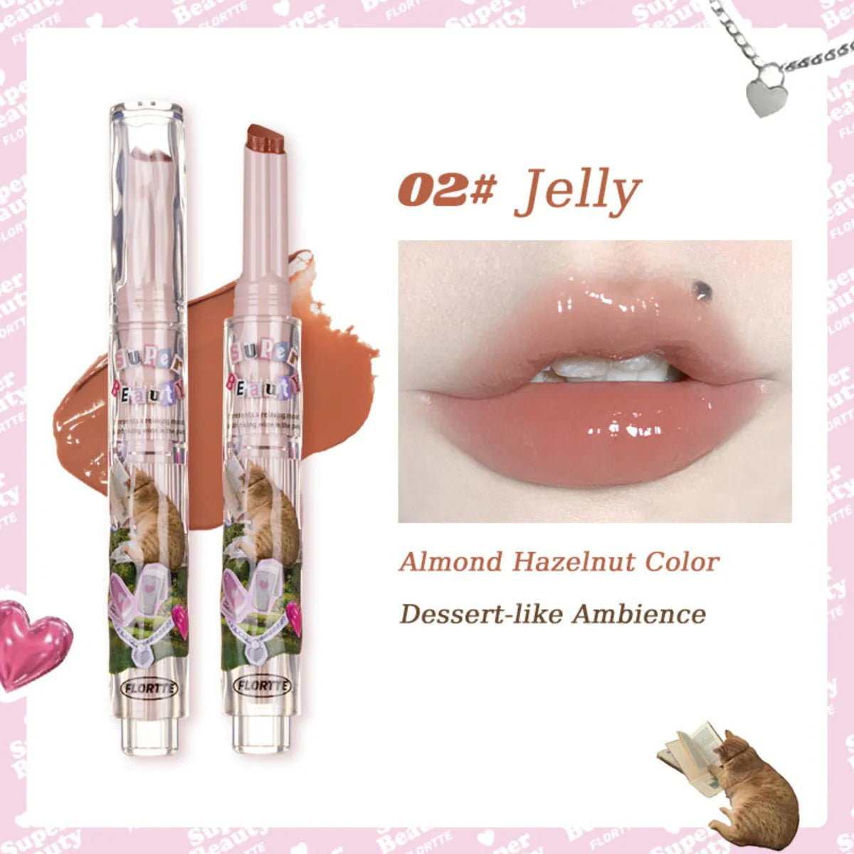 FLORTTE I Am Super Beauty Jelly Heart Lipstick 3.5g