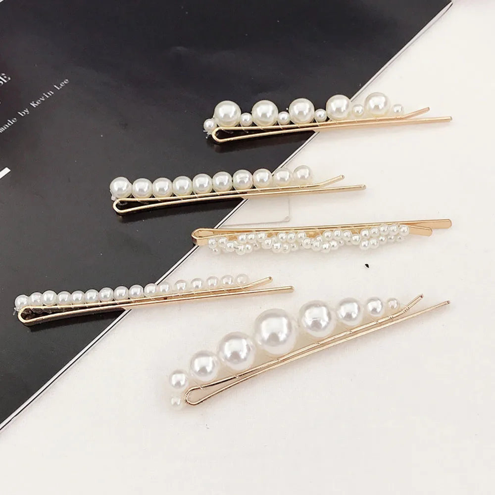 Set 5 Fermagli con Perle