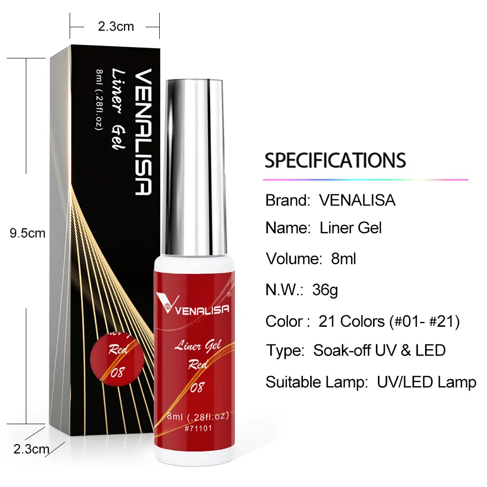 Venalisa Liner Gel 8ml – Colori Singoli