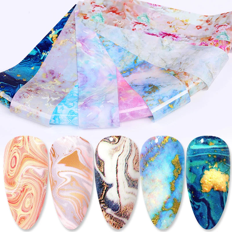 Born Pretty Foil Unghie Effetto Marmo – 10pz