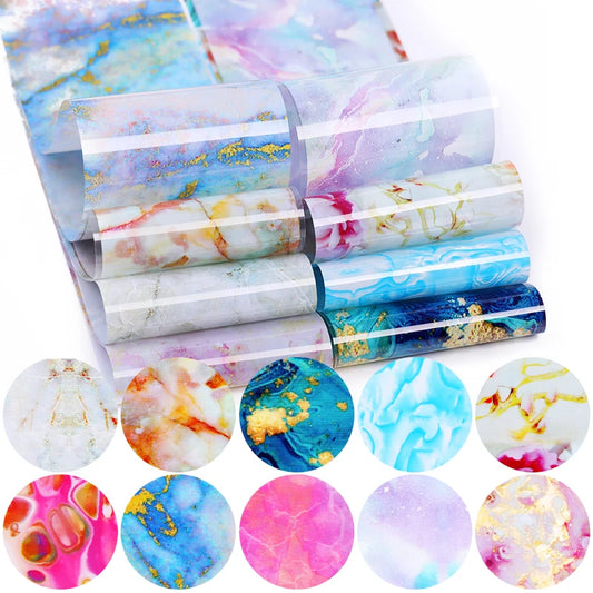 Born Pretty Foil Unghie Effetto Marmo – 10pz