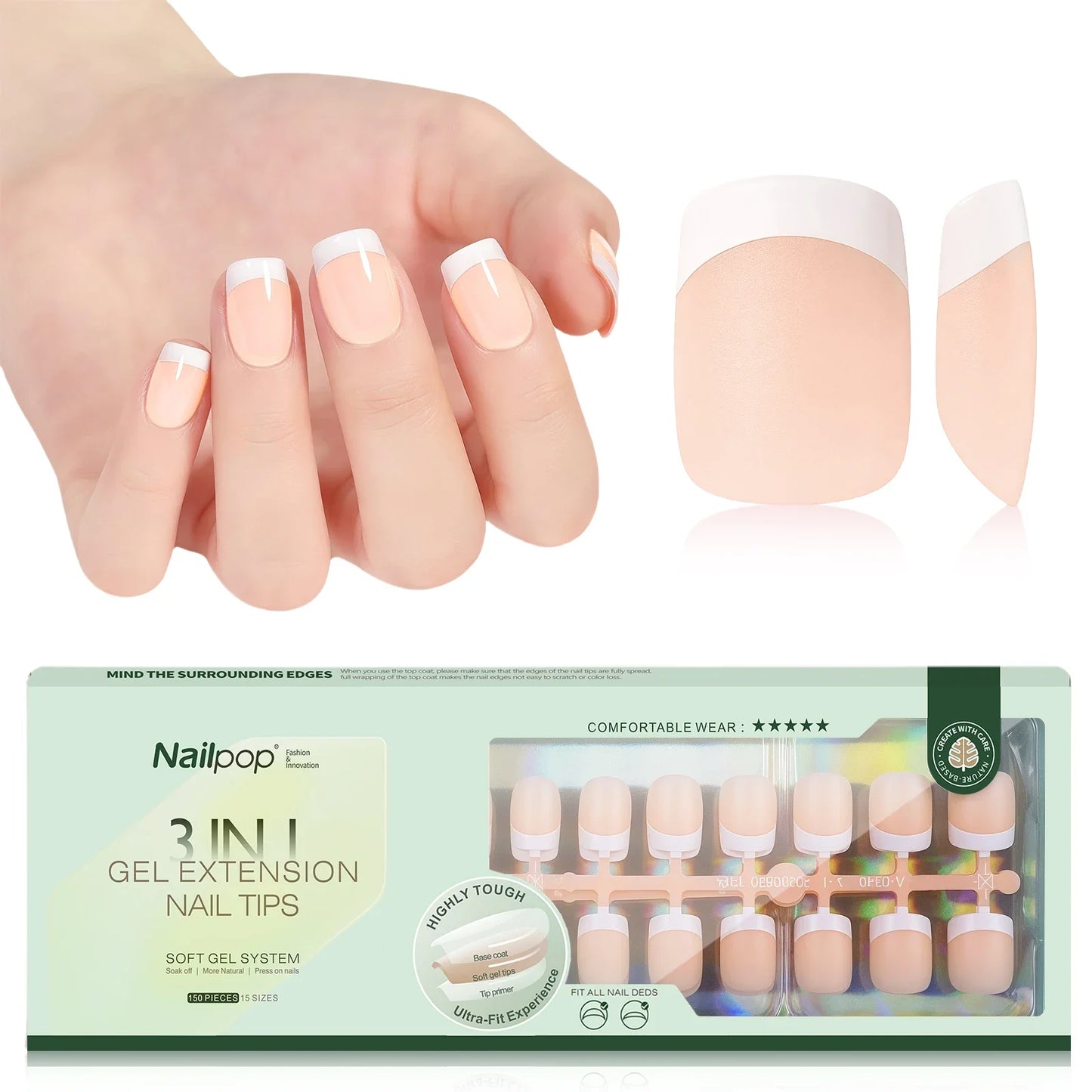 Nailpop 3 in 1 Gel Extension Nail Tips