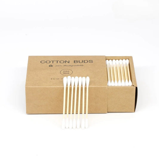 Cotton Fioc in Bambù Doppia Punta – 200 Pezzi
