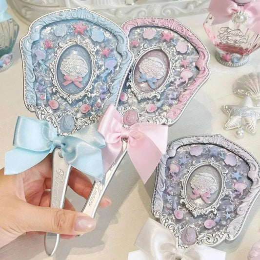 Flower Knows Shell Pearl Collection Handheld Makeup Mirror
