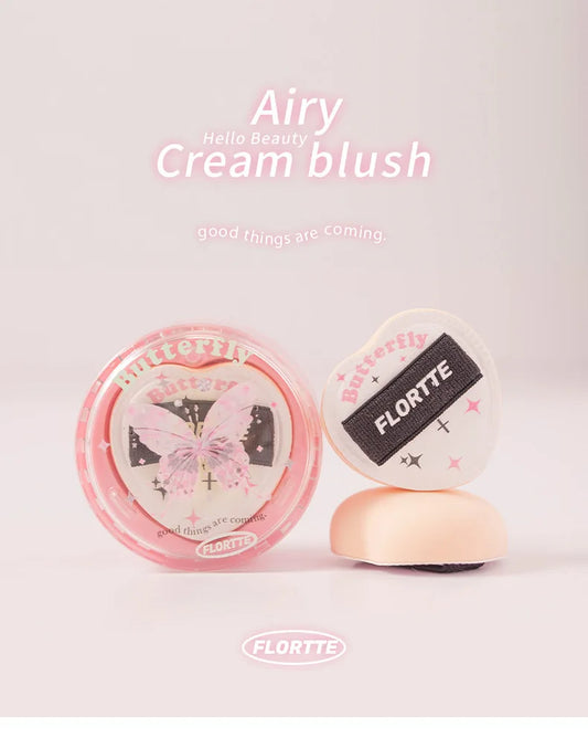 FLORTTE Butterfly Airy Cream Blush 6g