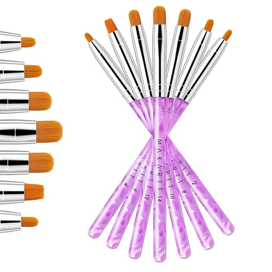 Makartt Set 7 Pennelli Nail Art Professionali