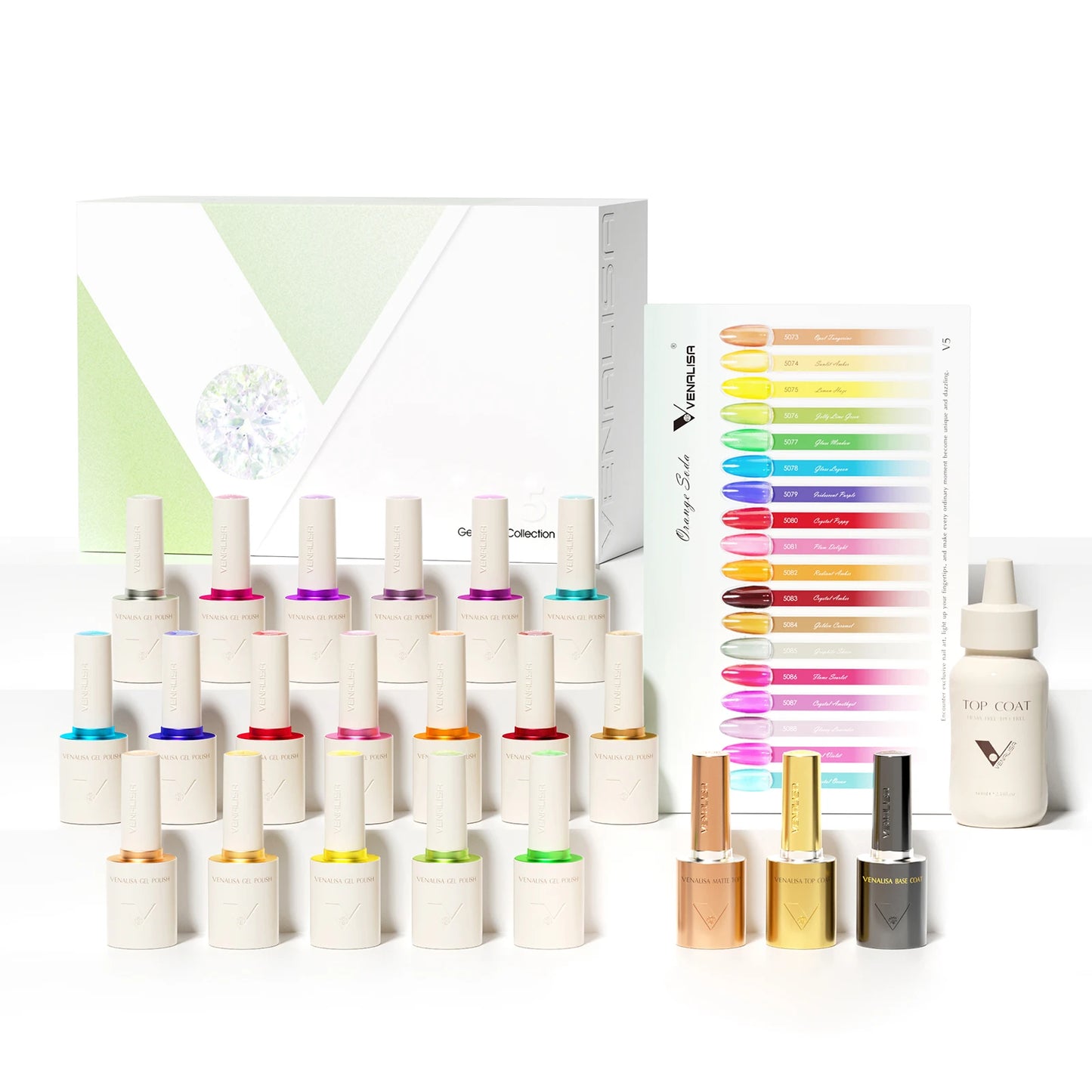 Venalisa VIP Nail Gel Polish Set – 10ml Bottles, Vegan, HEMA/TPO Free