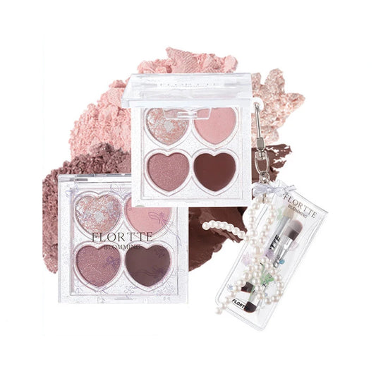 FLORTTE Love Yourself Palette Ombretti 4 Colori + Pennellini 50g