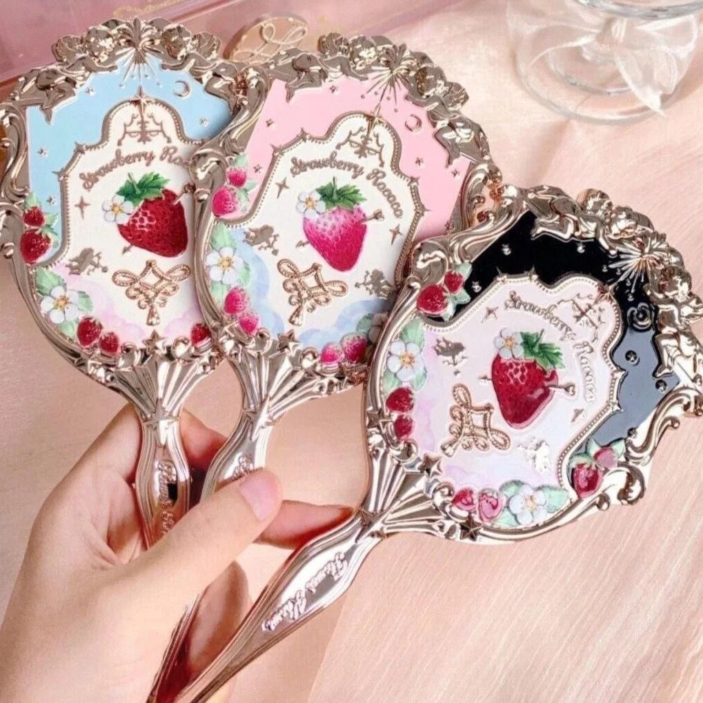 Flower Knows Strawberry Rococo Hand Mirror