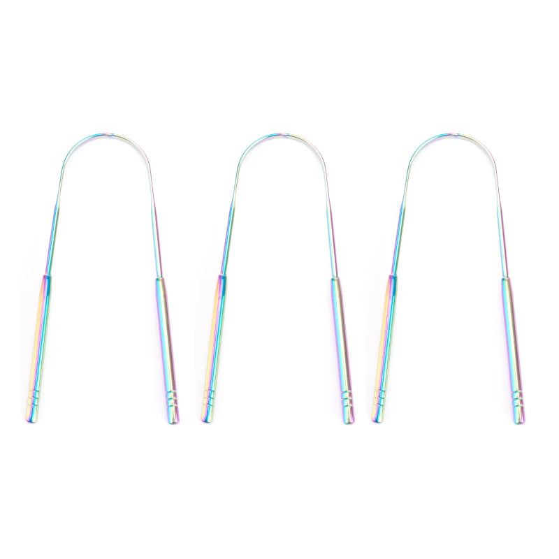 Set 3 Raschietti per Lingua in Acciaio Inox