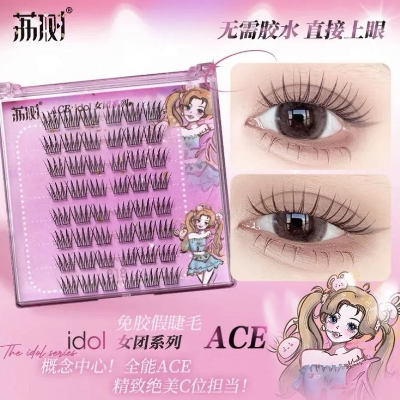 Lishu Ciglia Finte Autoadesive Manga
