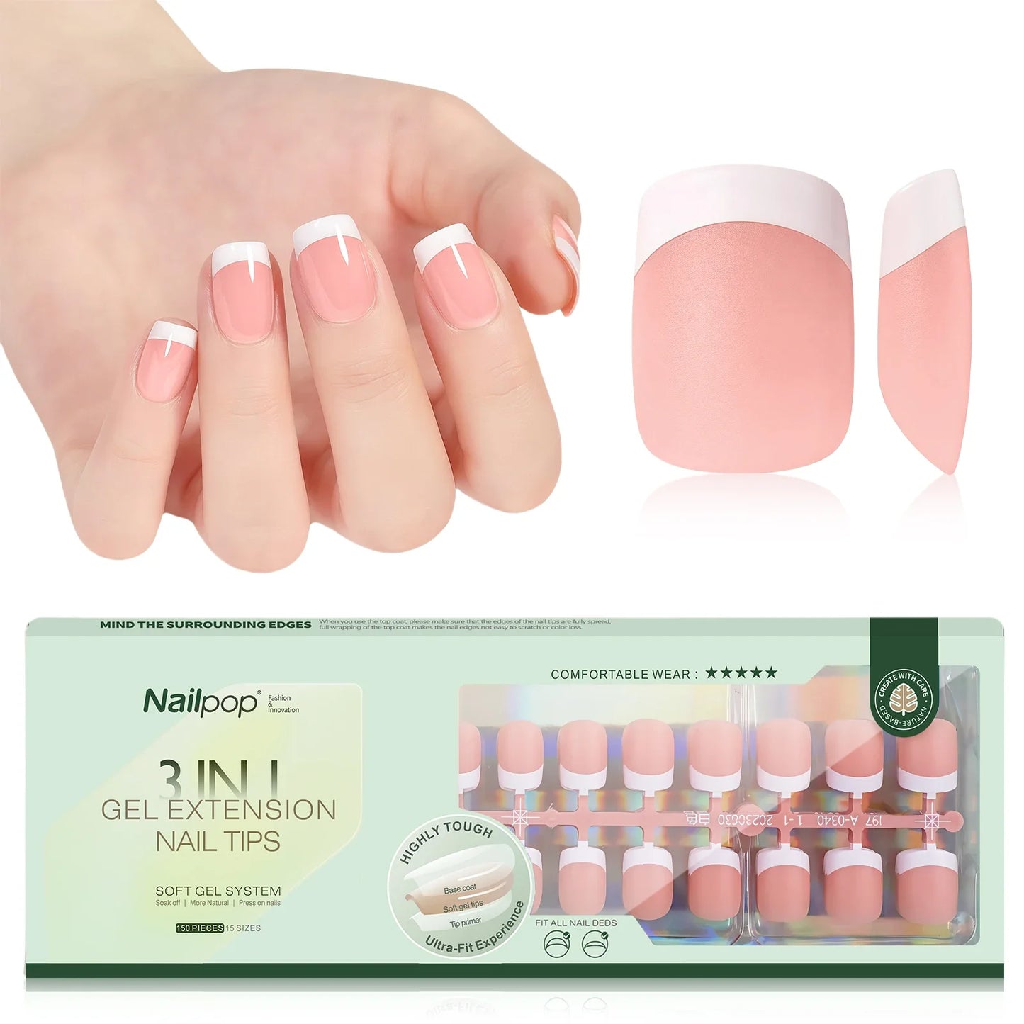 Nailpop 3 in 1 Gel Extension Nail Tips
