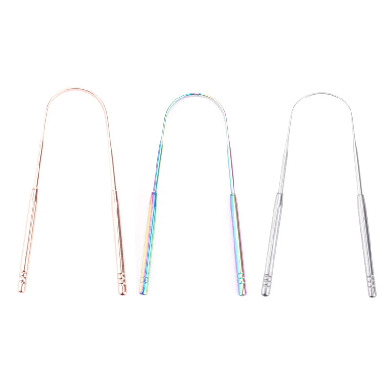 Set 3 Raschietti per Lingua in Acciaio Inox